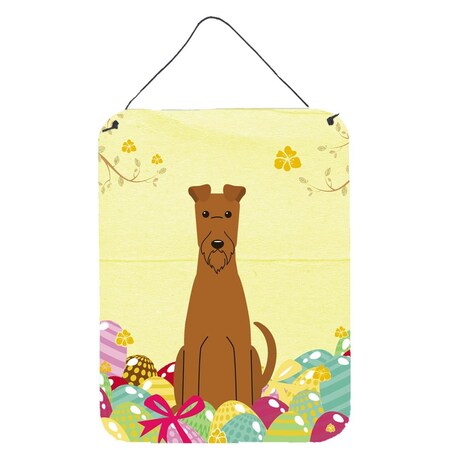 Carolines Treasures Easter Eggs Irish Terrier Wall or Door Hanging Prints BB6062DS1216